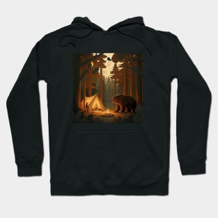 Camping with Bear,  Adventure in the Forest Hoodie